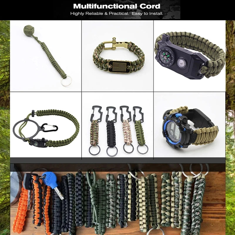 31M Paracord Cord 7 Cores 550 Tactical Rope Diameter 4mm for Outdoor Camping Survival Lanyard Parachute Rope Hiking Tent Accessories