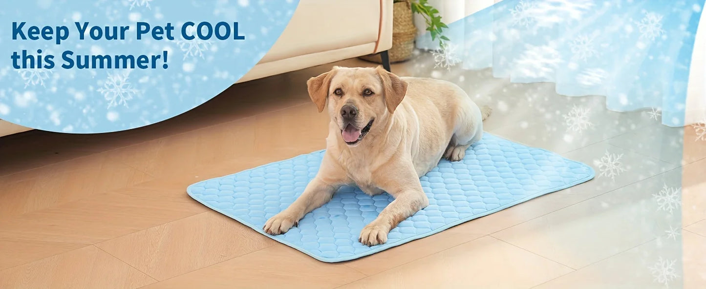 Self-Cooling Pet Mat for Dogs & Cats – Ice Cold Summer Sleeping Pad, Breathable & Washable Cooling Blanket for Crate, Bed, Floor & Travel