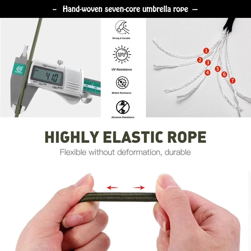 31M Paracord Cord 7 Cores 550 Tactical Rope Diameter 4mm for Outdoor Camping Survival Lanyard Parachute Rope Hiking Tent Accessories