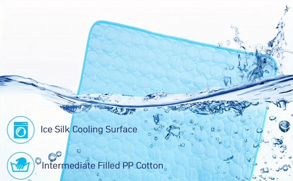 Self-Cooling Pet Mat for Dogs & Cats – Ice Cold Summer Sleeping Pad, Breathable & Washable Cooling Blanket for Crate, Bed, Floor & Travel