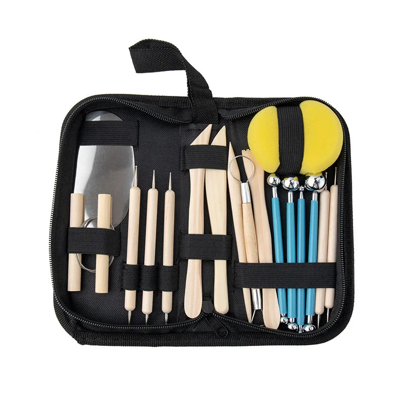 8-Piece Clay Sculpting Tool Set – DIY Pottery & Ceramic Carving Tools with Wooden Knives for Modeling, Molding & Crafting