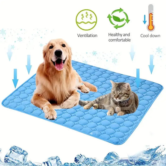 Self-Cooling Pet Mat for Dogs & Cats – Ice Cold Summer Sleeping Pad, Breathable & Washable Cooling Blanket for Crate, Bed, Floor & Travel