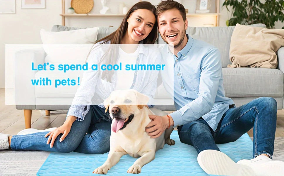 Self-Cooling Pet Mat for Dogs & Cats – Ice Cold Summer Sleeping Pad, Breathable & Washable Cooling Blanket for Crate, Bed, Floor & Travel